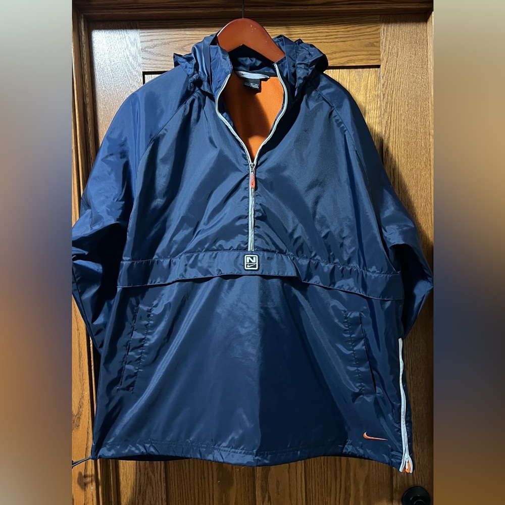 Nike Navy Windbreaker with Orange Lining